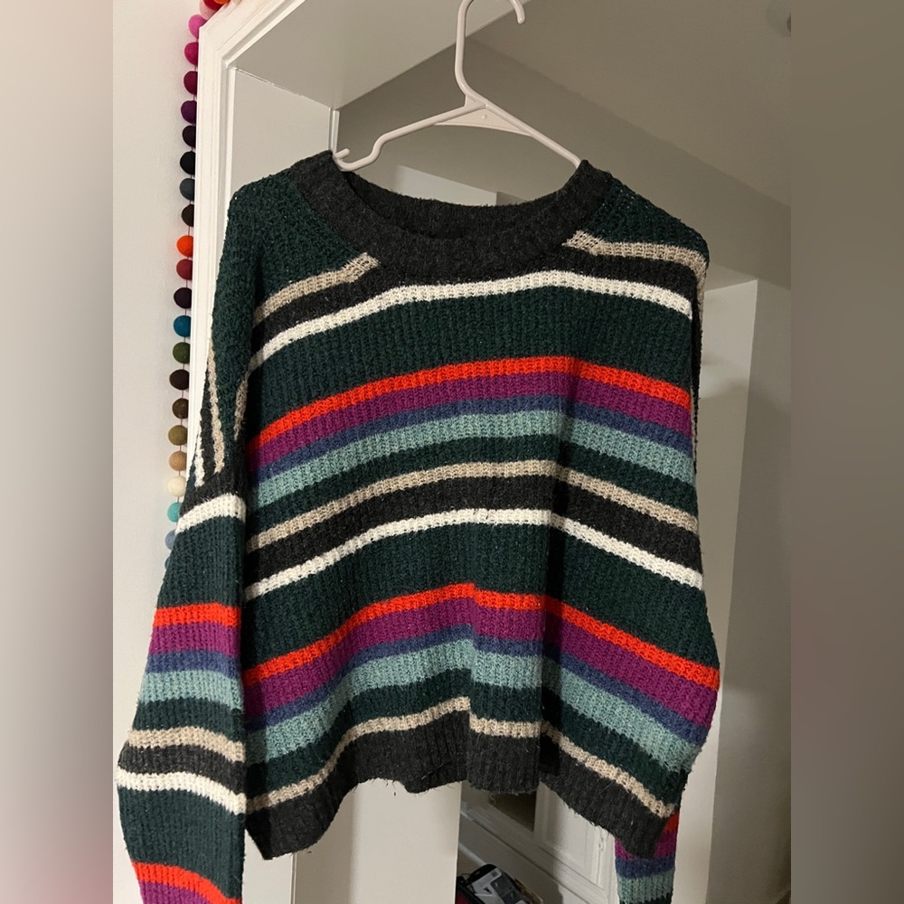 American Eagle Outfitters Women's Multicolor Striped Sweater